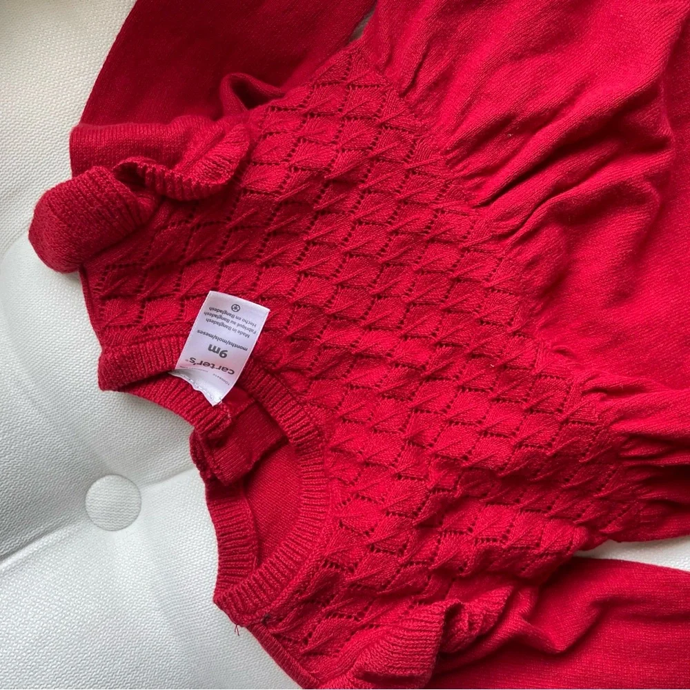 [Carter’s] NWT Red Holiday Long Sleeve Dress - 9 months